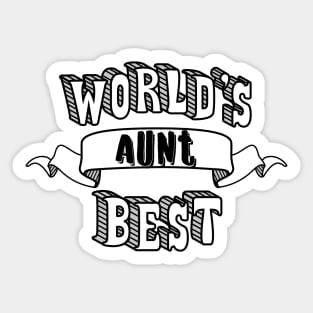 World's Best Aunt Sticker